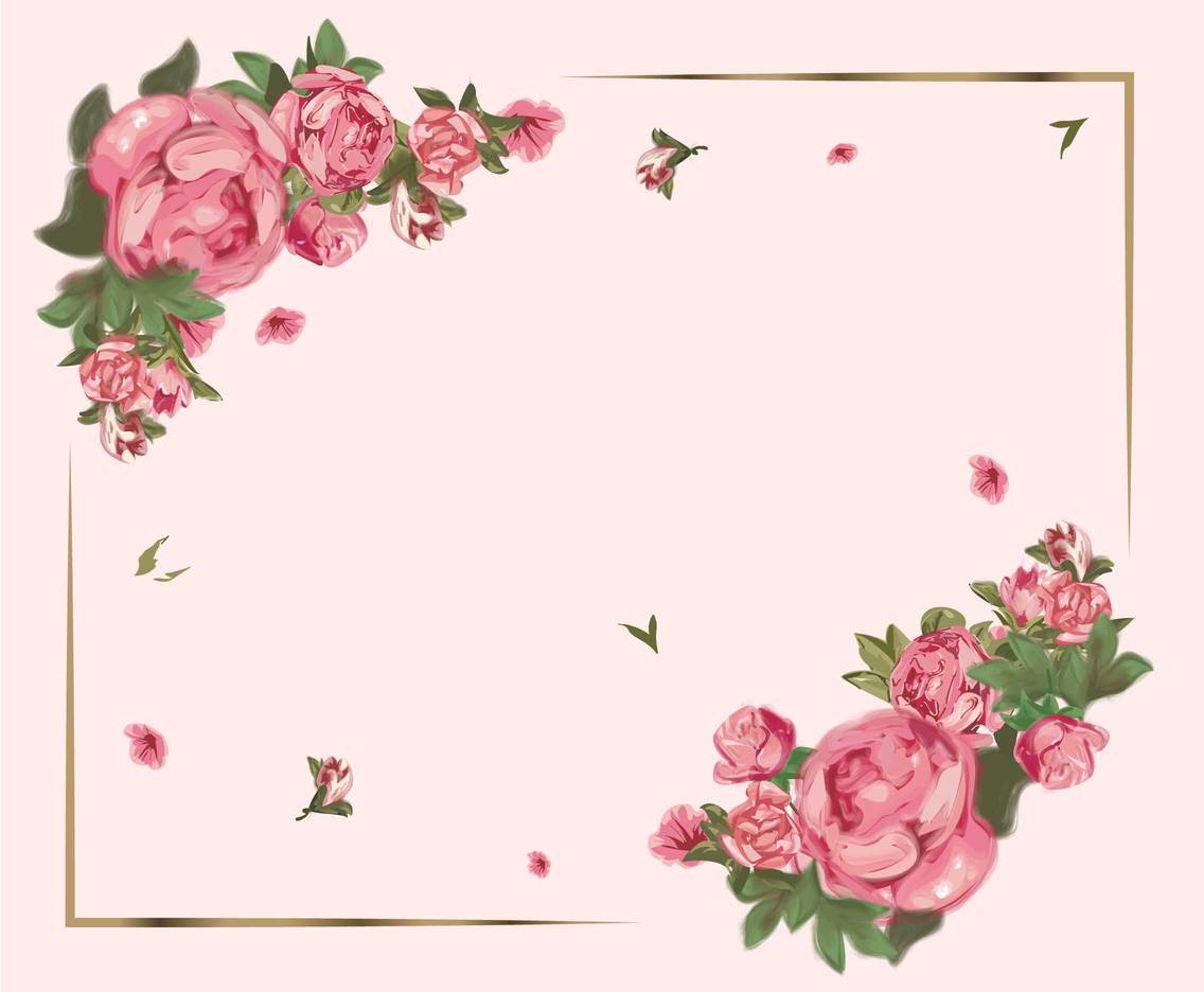 Lovely Rose Flower Background Vector Vector Art & Graphics 
