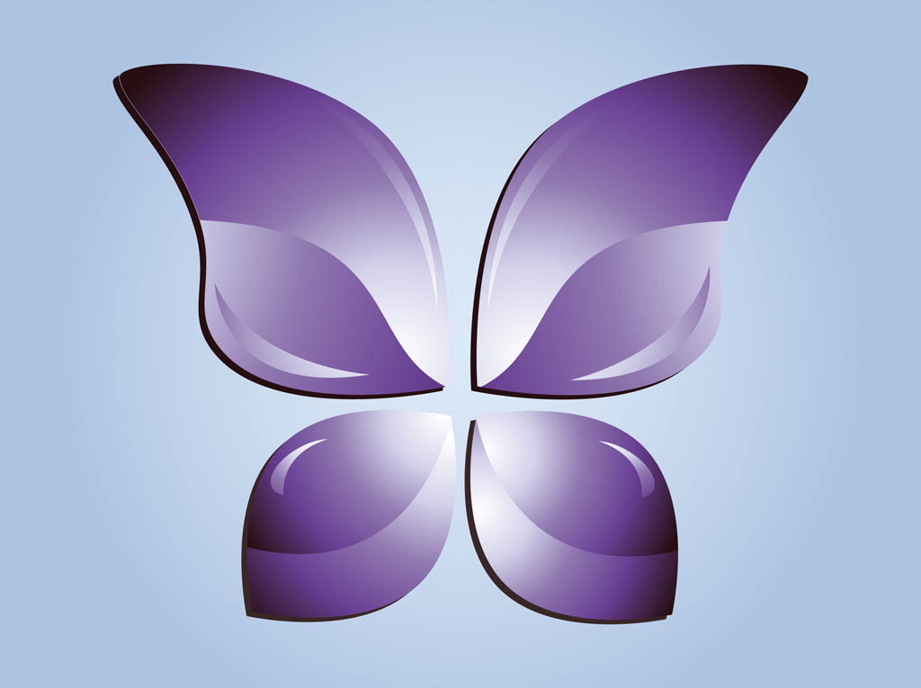 cartoon purple butterfly