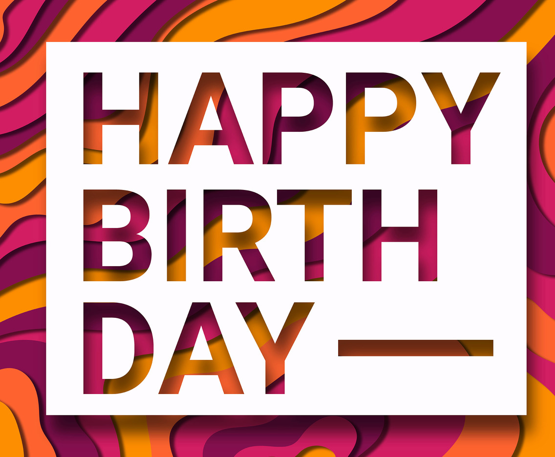 happy birthday typography vector