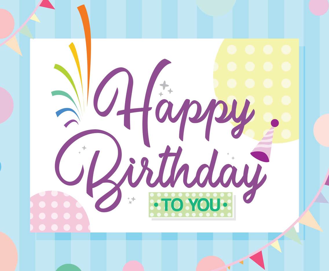 Happy Birthday Card Vector Vector Art Graphics Freevector Com