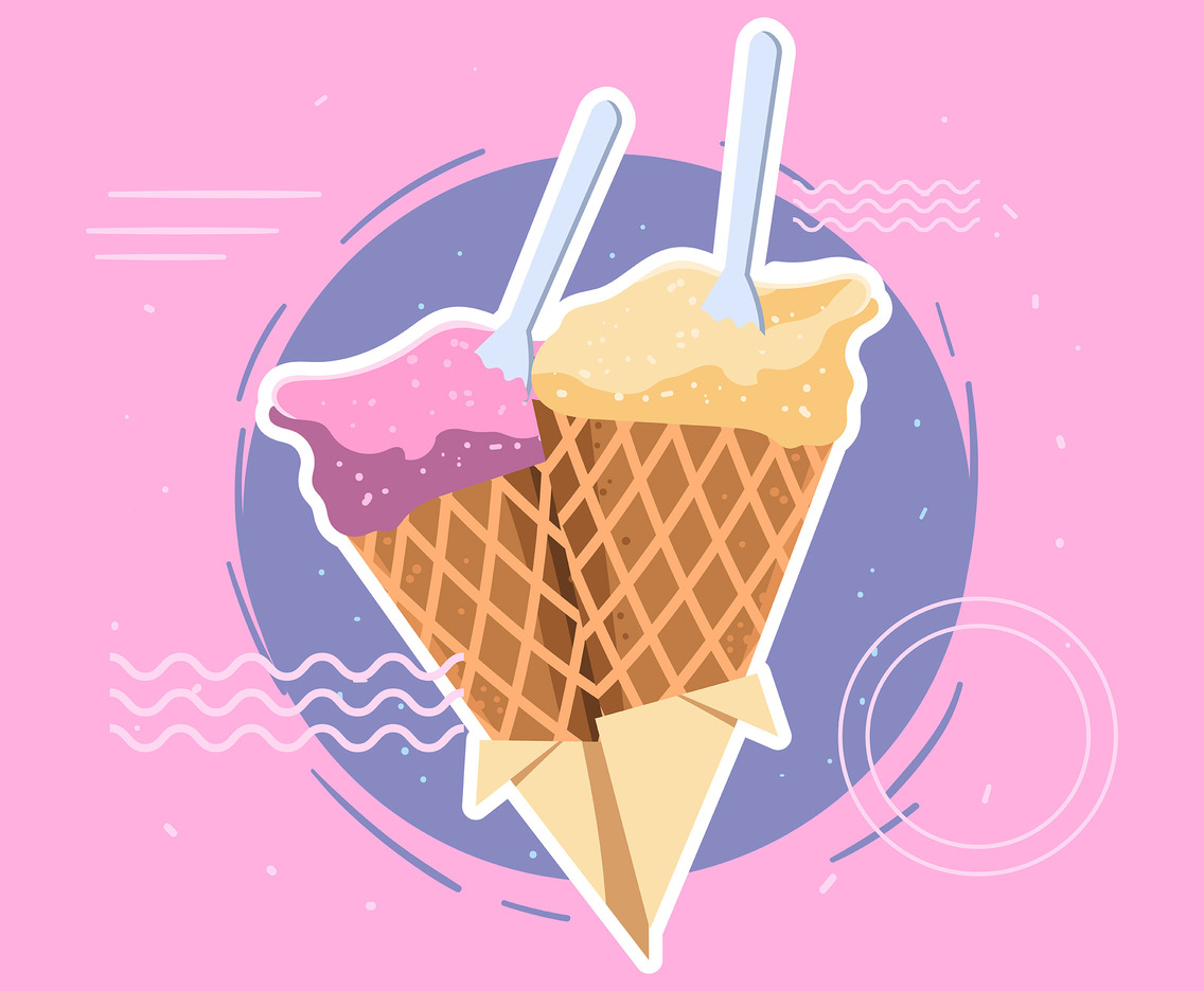 ice cream background vector