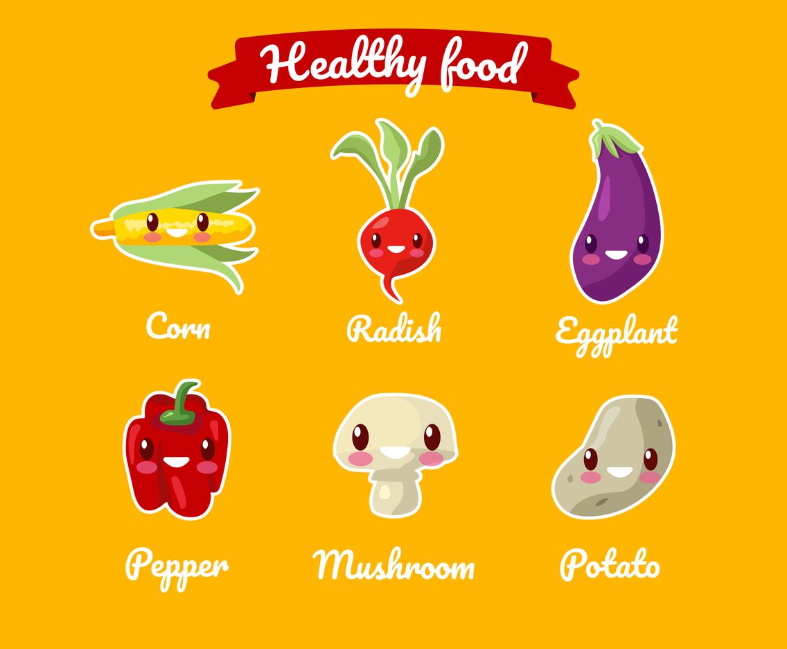 healthy food cartoon images