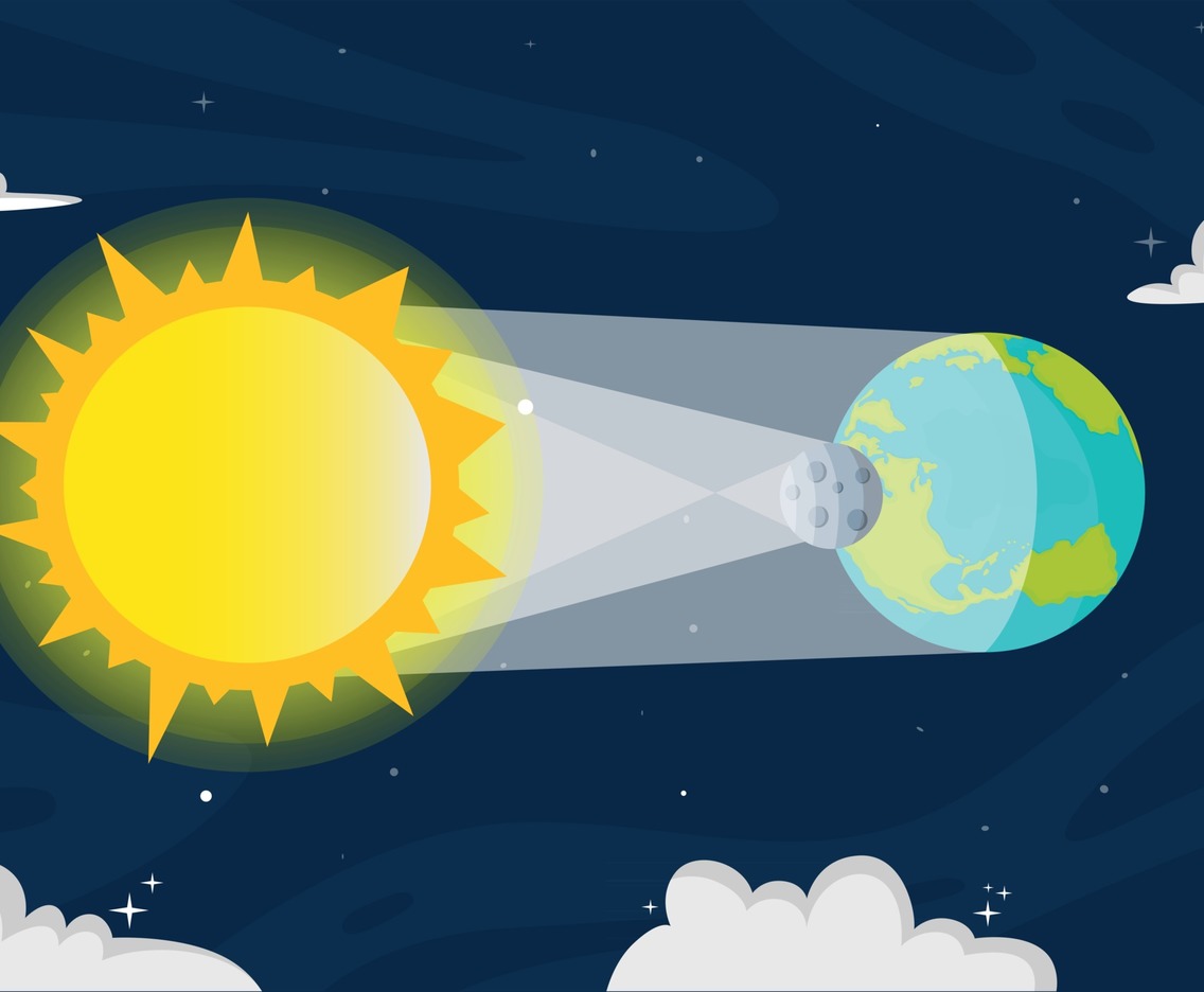 Solar Eclipse Infographic Vector Art & Graphics