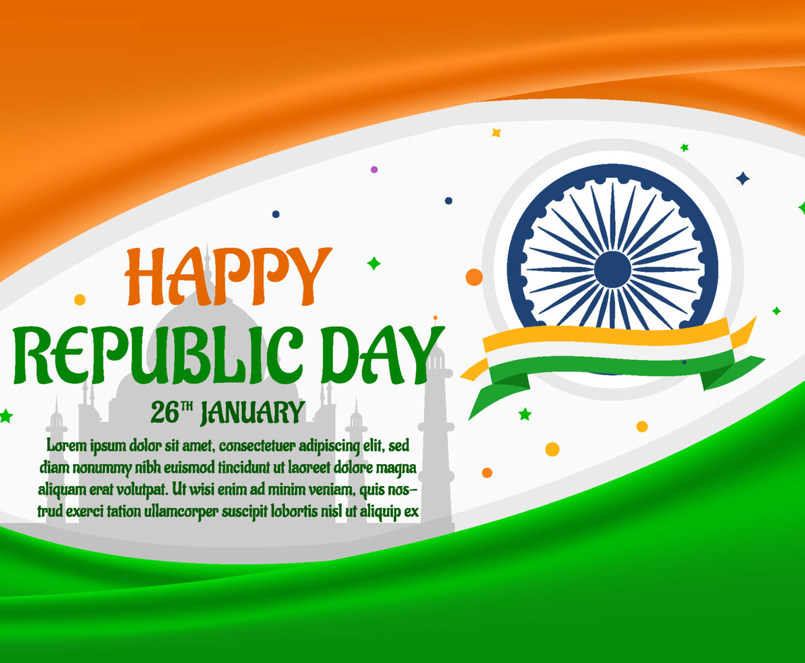 Republic Day Background Vector Art & Graphics 