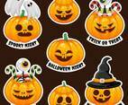 Jack O' Lantern Halloween Sticker Collection