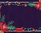 Floral Christmas Background With Ornament