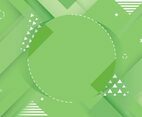 Green Geometric Abstract Element with Triangle Accent