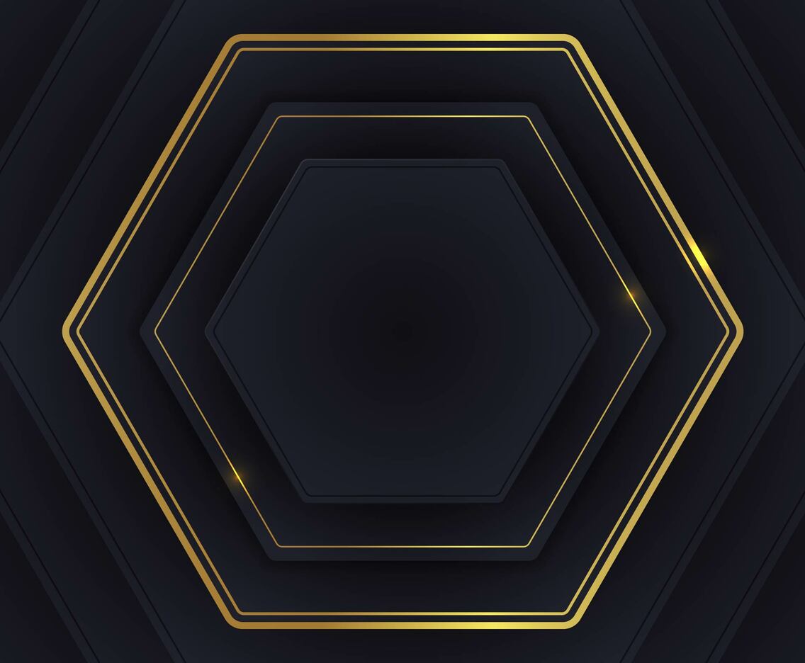 Black And Gold Background With Several Stacked Boxes