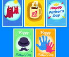 Set of Card Illustration for Father's Day