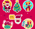 Sticker Set of Christmas During Covid-19 Pandemic