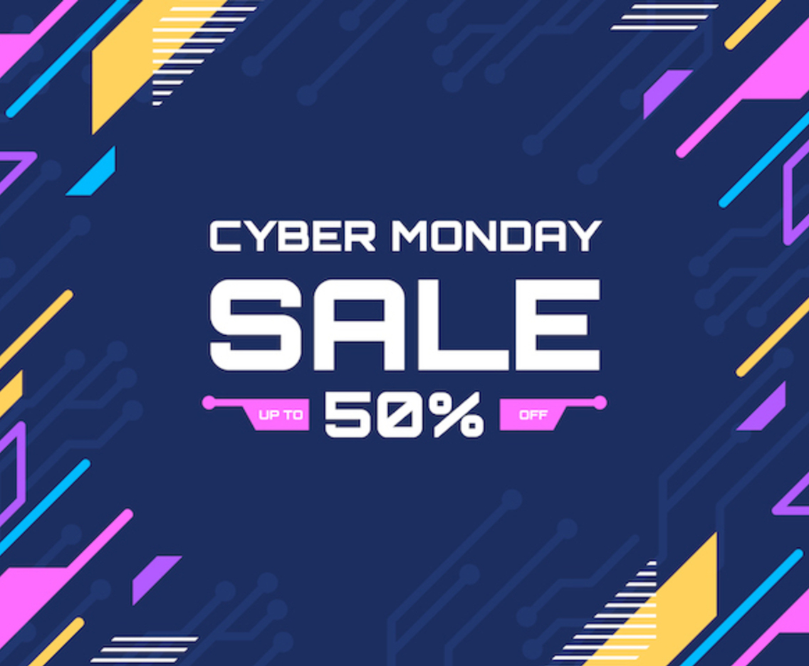 Colorful Technology Cyber Monday Sale Background