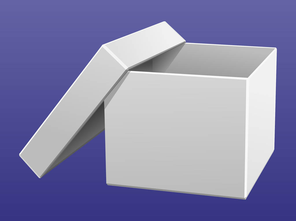 Thin white cardboard box Royalty Free Vector Image