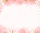 Pastel Watercolor Background with Droplets of Gold