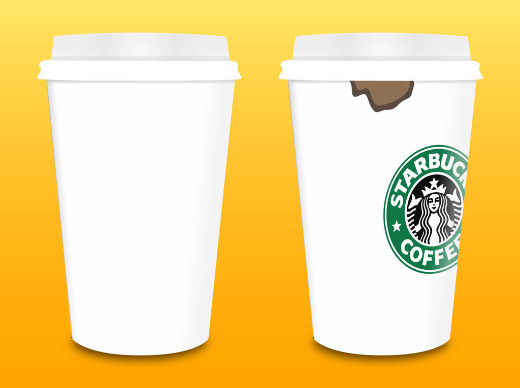 Starbucks Coffee Cups Vector Vector Art & Graphics