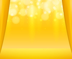 Golden Stage with Sparkle Background