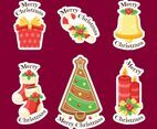 Colourful Christmas Items Sticker Collection