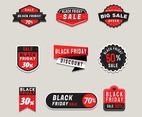 A Collection of Black Friday Sale Promotion Label