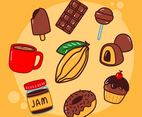 Hand-drawn Chocolate Icon Set