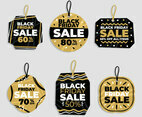 Abstract Black Friday Sale Label Set