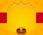 Deepavali Festival Background in Yellow Decorative Aesthetic