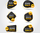 Abstract Modern Black Friday Sale Labels