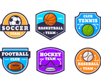 Colorful Sport Team Logo Badge Collection