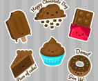 Cute Sticker Set of Chocolates