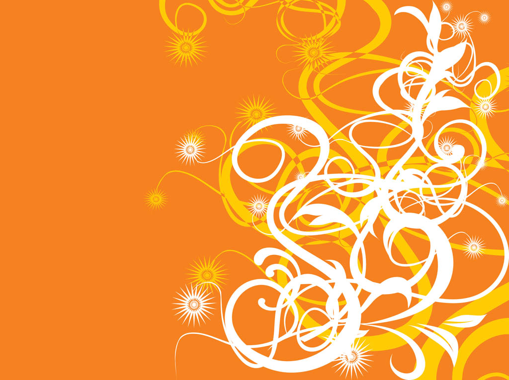 Orange Background Design Vector Art & Graphics 