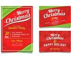 Green And Red Color Combination Christmas Invitation