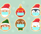 Cute Colorful Christmas Character Festivity with Protocol