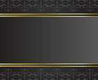Black Background with Tribal Pattern and Gold Trim