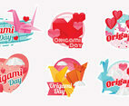 Origami Day Festival with Cheerful Stickers