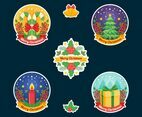 Colourful Christmas Festivity Sticker Collection