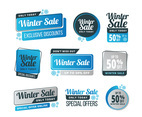 Blue Winter Sale Label Pack