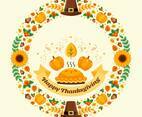Happy Thanksgiving Day Celebration Wreath