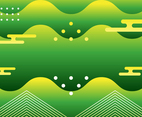Futuristic Green Wave Background