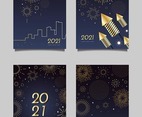 Elegant Minimalist Firework Card Templates