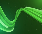 Modern Green Wave Background with Particles