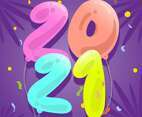 Balloons In The Shape of Numbers 2021