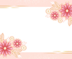Floral Background with Gold Details