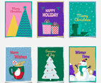 Colorful Textured Christmas Concept Cards