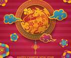 Chinese New Year Golden Ox Symbol Design