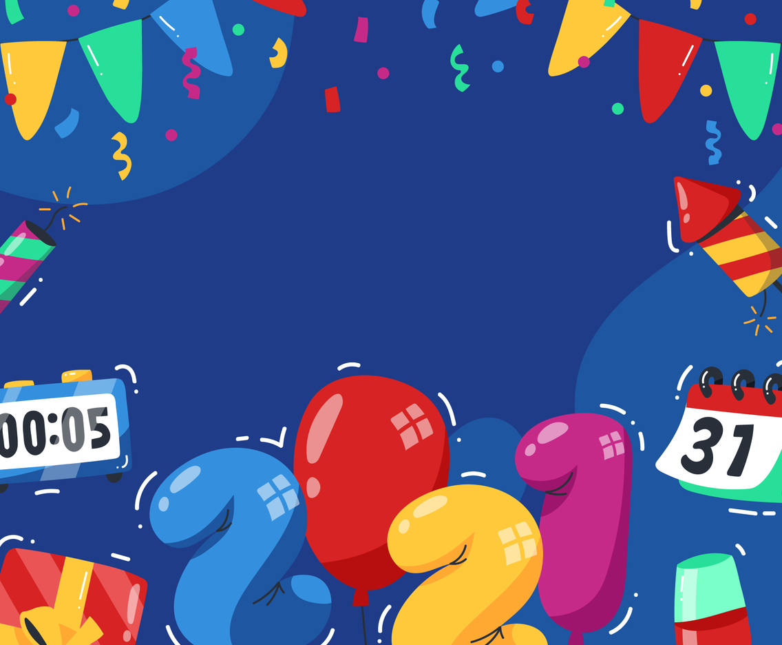 Colorful New Year Background