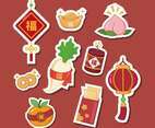 Set of Chinese New Year Sticker