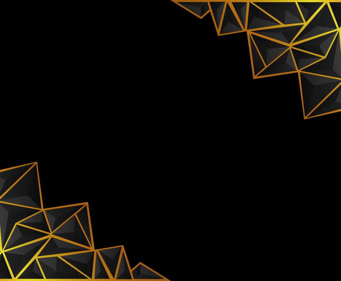 Dark Low Poly Background with Gold Accent