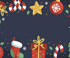 Colorful Christmas Element Background