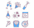 New Year Party Icon Set