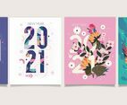 2021 New Year Card with Beautiful Color Pastel