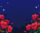 Floral Red Rose Background
