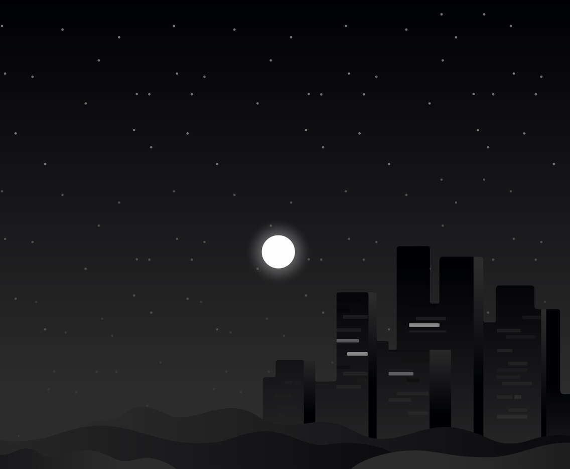 Dramatic Night Cities Skyline Background